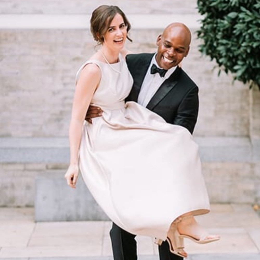 Alfred Sung Satin Twill Dress